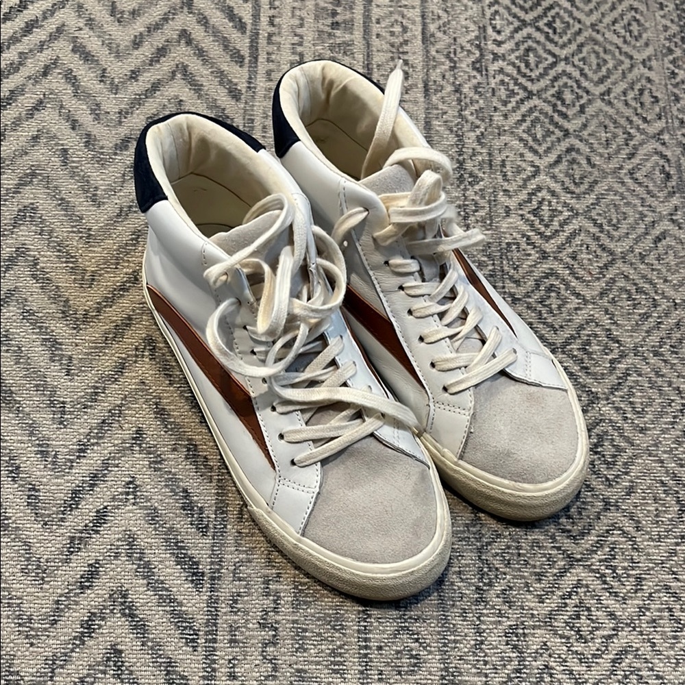 Madewell White and Brown Sneakers with Vintage Appeal